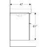 Тумба для комплекта GEBERIT SMYLE SQUARE 500.356.JK.1 118 см темно-серый